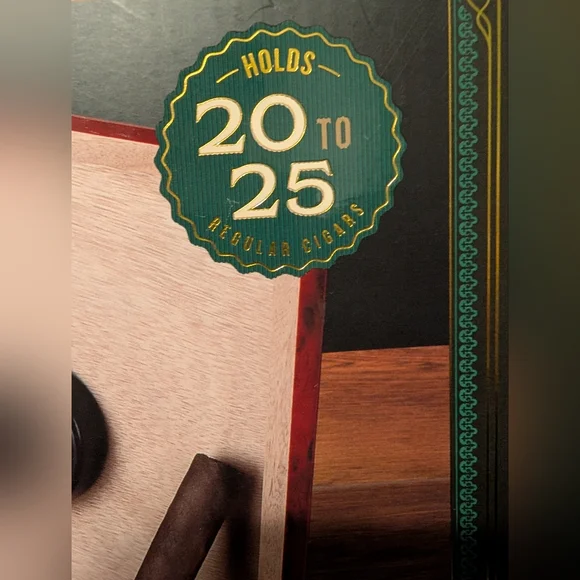 Bond Street Desktop With Built-in Humidor Cigar Case Brand New In Box - Picture 3 of 16